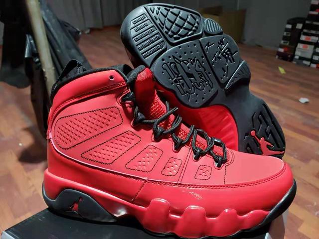 Air Jordan 9 AJ IX Men's Basketball Shoes Red Black-03